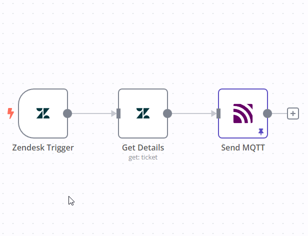 Fun with n8n.io - Catch a Zendesk ticket and use complex MQTT to process it in Peakboard