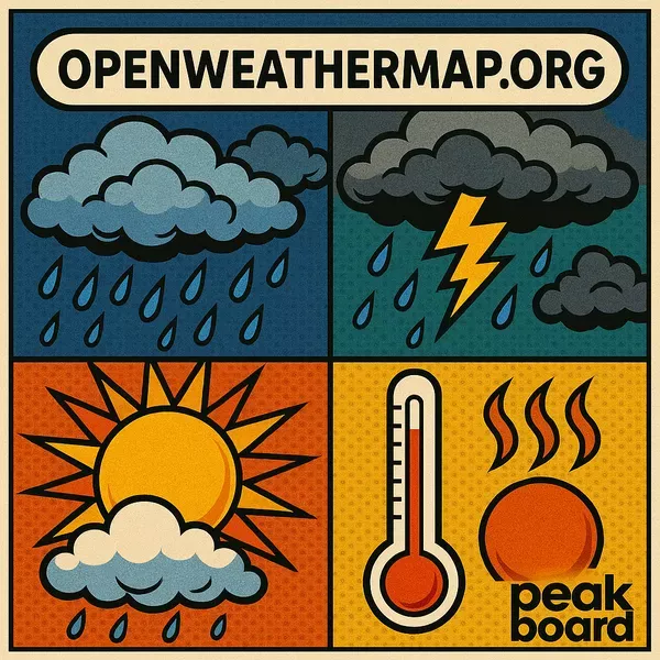 Rain or Shine - Visualizing Weather Data with openweathermap.org and Peakboard