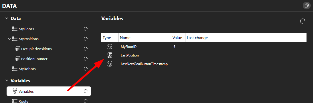 Peakboard debug scalar variables