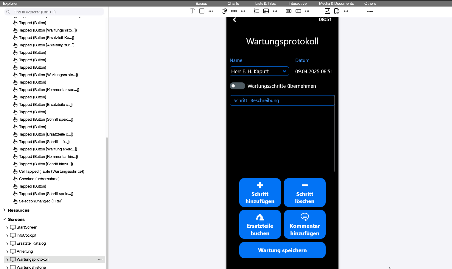 SCORPION 6X V2 Peakboard Designer screenshot in design mode