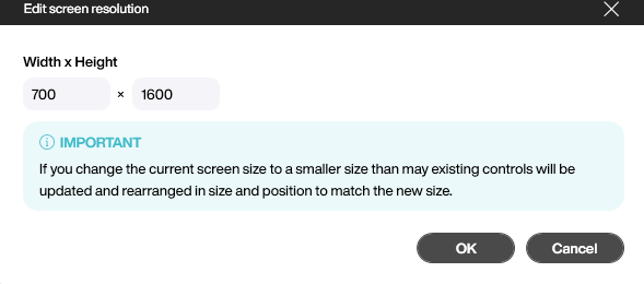 SCORPION 6X V2 portrait display layout example for Peakboard apps
