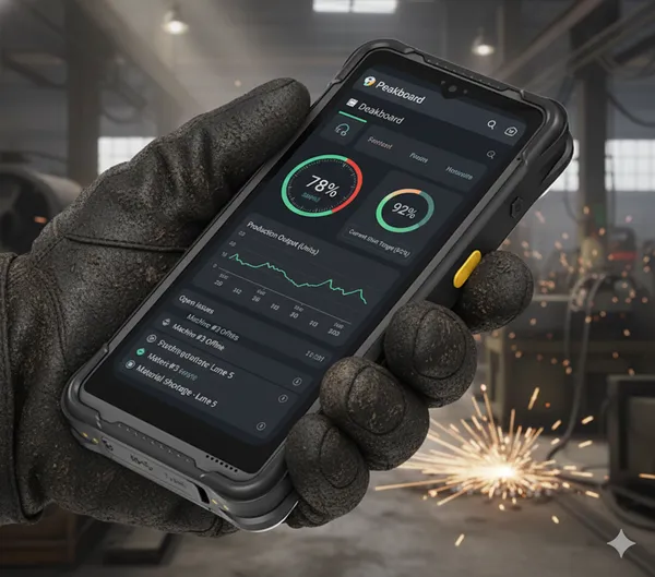 Peakboard Pocket Edition - Turning a Rugged Handheld SCORPION 6X V2 into a Mobile Mission Control