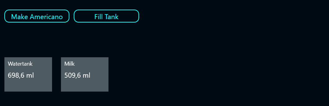 Peakboard Coffee Machine UI Demo GIF