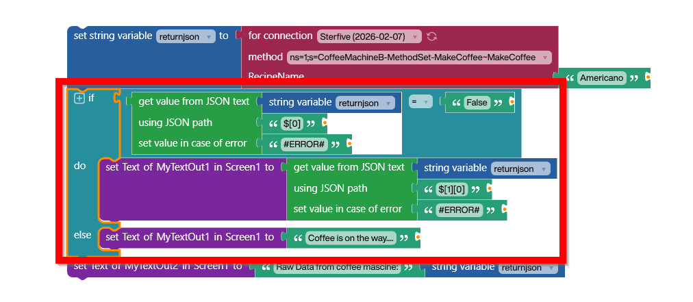 Peakboard JPath Extraction for OPC UA Function