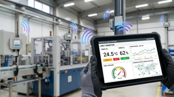 From Sensor to Screen - Hooking up LoRaWAN to Peakboard via The Things Network